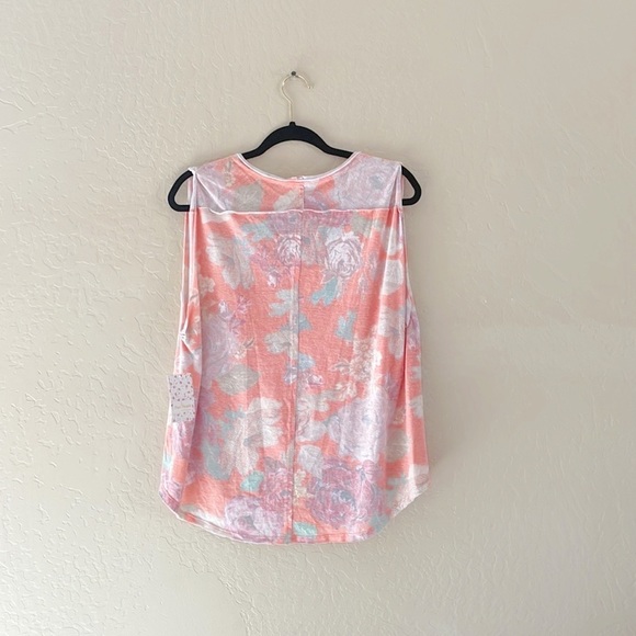 We the Free Oversized Orange Combo Floral Gardenia Tee - Picture 9 of 12